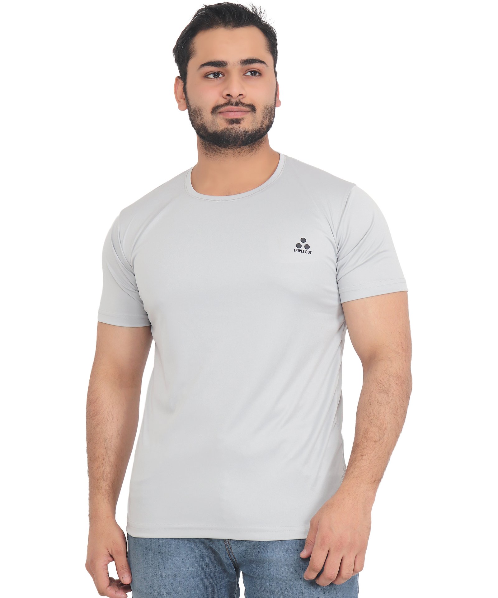Light Grey Polyester Tshirt