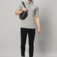 Grey Color Polo T shirt For Men's