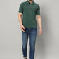 Olive Green Zipper Polo T Shirt