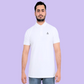 Triple Dot Cotton White Polo Shirt for Men with Collar - Triple Dot Clothings