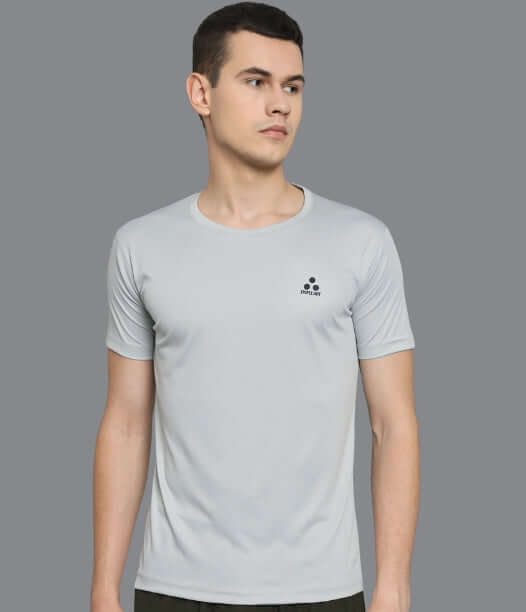  "Men's sport t-shirt in black with Triple Dot Clothing logo on the chest."