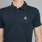 "Navy Blue Polo Neck T Shirt For Men"