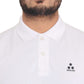 Triple Dot Double Pique White Polycotton Premium Polo T shirt for Men
