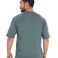 Triple Dot Green Dri Fit Polyester Drop Shoulder Sports T shirt for Men