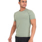 Triple Dot Green Strip Pattern Dri Fit Polyester T shirt for Men