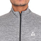Triple Dot Grey Melange Polyester Premium Sweatshirt for Men