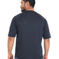 Triple Dot Navy Blue Dri Fit Polyester Drop Shoulder Sports T shirt for Men
