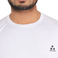 Triple Dot White Polyester Round Neck Sport T shirt for Men - Triple Dot Clothings