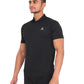 Triple Dot Polyester Black Polo Neck Premium T shirt for Men - Triple Dot Clothings