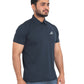 Triple Dot Polyester Navy Blue Polo Neck Premium T shirt for Men - Triple Dot Clothings