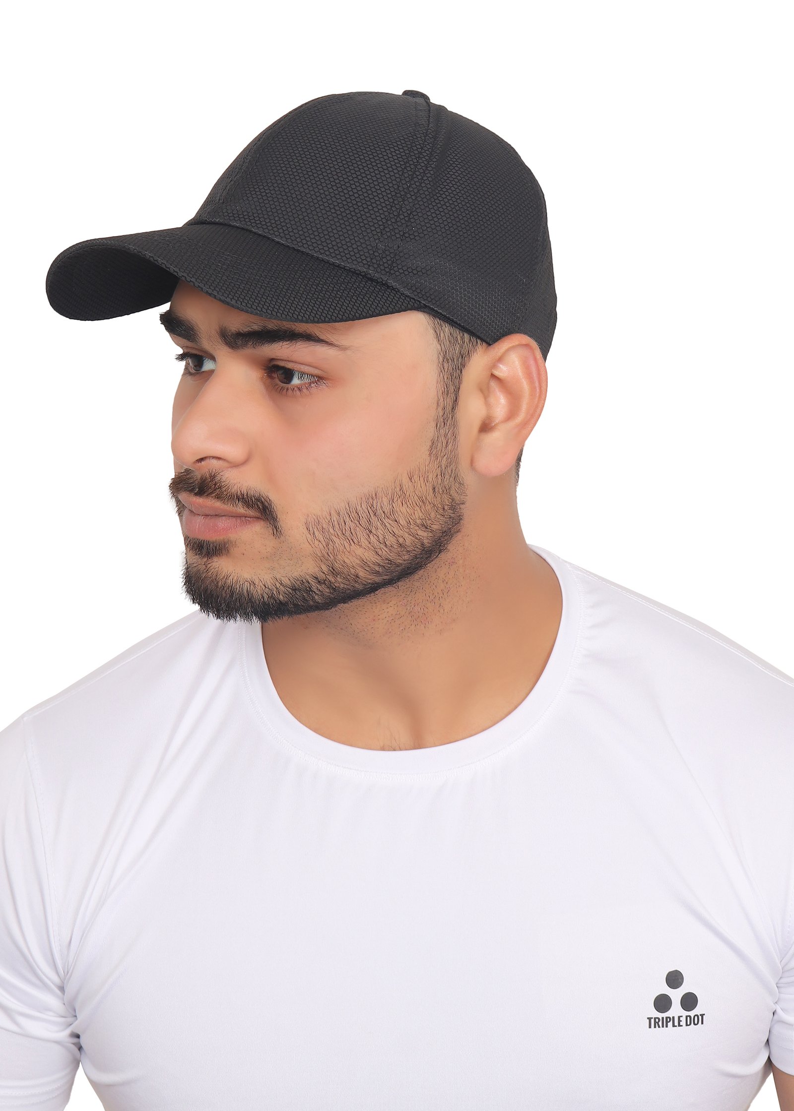 Triple Dot Navy Blue Polyester Cap