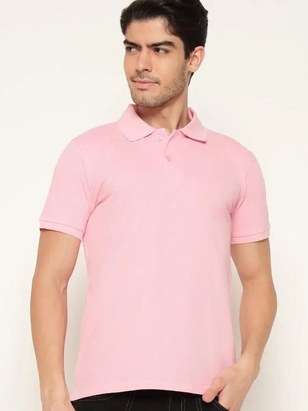 Men's Pink Cotton Classic Polo